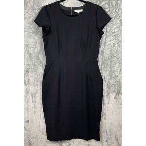 DownEast Little Black Pencil Dress Womens Medium Pockets Office Career Cocktail
